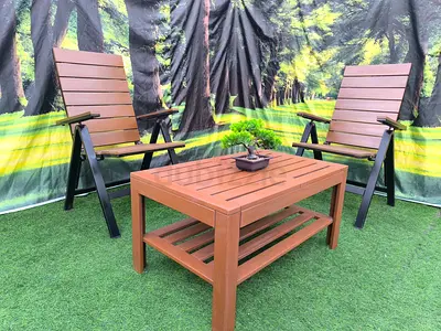 IKEA Outdoor Wooden Reclining Balcony Armchairs