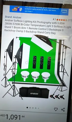 Andoor Softbox Lighting Kit for Professional Photography