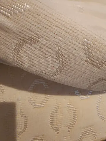 Elegant White Textured Cushion MEMORY FOAM