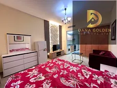 Fully furnished including all lavish studio ready to move hot location easy access to dubai for more