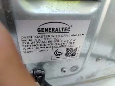 GENERALTEC Oven Toaster with Grill and Fan
