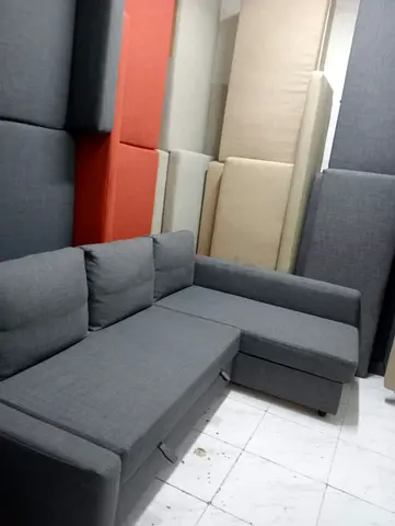 Stylish L-Shaped Grey Sofa bed with storage