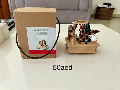 Collectible Christmas wooden music box NEW IN BOX!