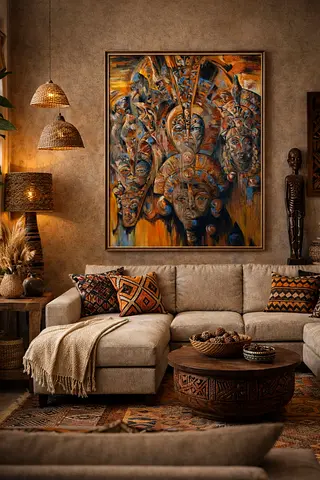 Amulet –  Hand painted Art  | Oil on Canvas | 70×100 cm