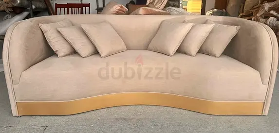 New Elegant Curved Sofa with Cushions