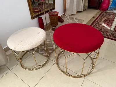 Stylish Round Poufs - Perfect for Any Space