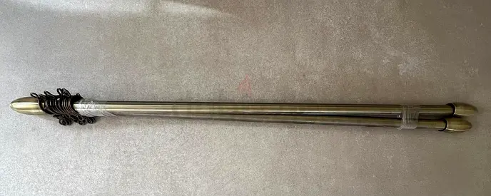 Brass color curtain rod 100cm  - 2pcs