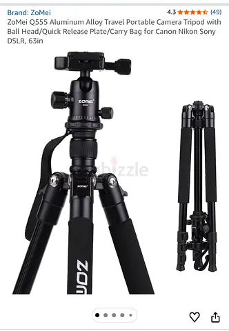 ZoMei Q55/55 Aluminum Alloy Travel Camera Tripod