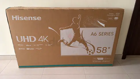 Hisense 58 UHD 4K TV - A6 Series, Brand New Condition