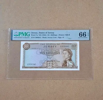 Jersey 10 shillings 1963