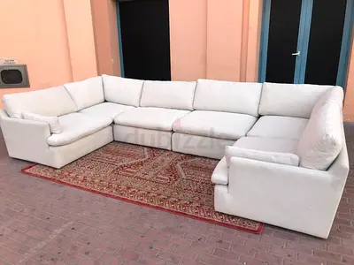 Feather filled Modular Living room Home Center Swin Sofa Beige