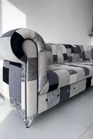 Chic Patchwork Sofa for Modern Living Rooms
