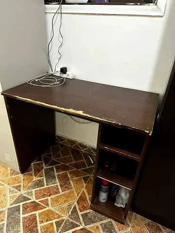 Wooden Study Table with Storage