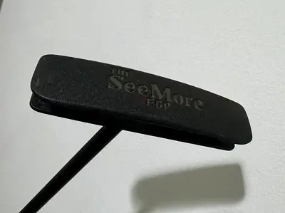 Left Handed SeeMore Putter, FGP Black Blade-Style Putter, Matte Black, Center Shafted, LH Lefty Left