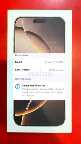Brand New iPhone 16 Pro Max 256 Gb - Unactivated