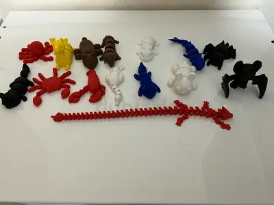 Custom 3D printed articulated animal of your choice inside 3D printed egg