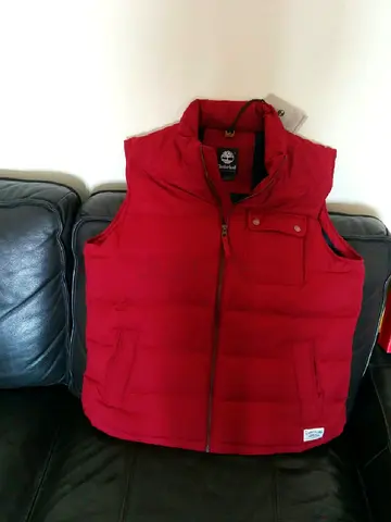 Stylish Timberland Red Puffer Vest
