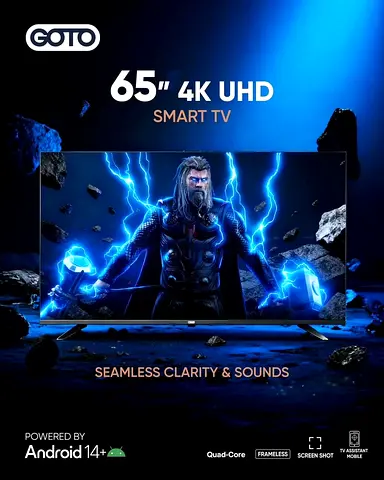 Stunning 65 4K UHD Smart TV - GOTO