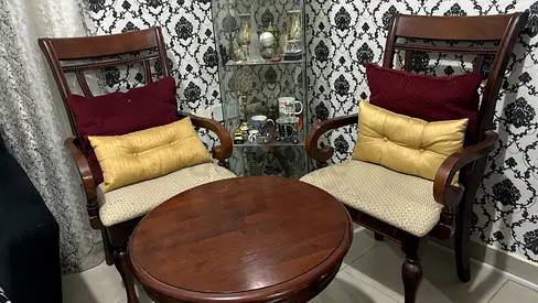 Two Chairs with Table