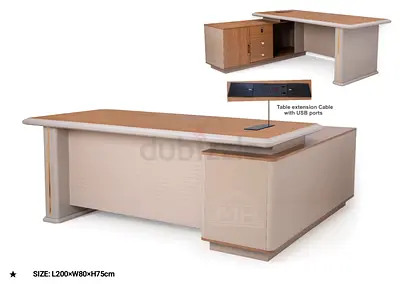 Modern Office Desk with USB Ports