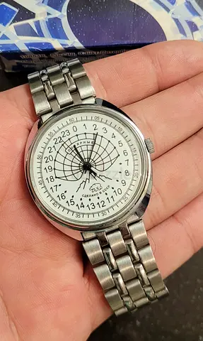 Raketa Polar 24-Hour Mechanical Watch Раке́та (2 Straps)