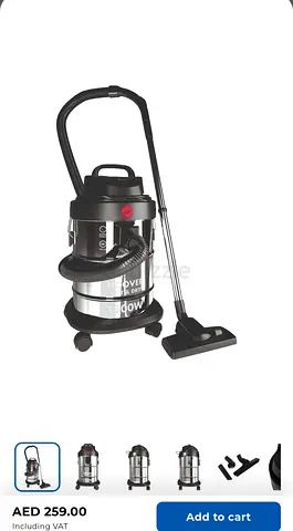 Hoover wet and dry Powerful Vacuum Cleaner for Deep Cleaning.18 ltr wet and dry cleaning with blower