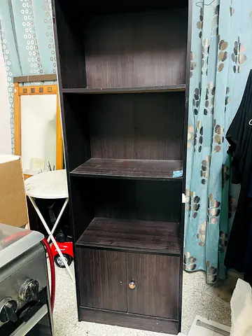 Stylish Wooden Bookcase with Doors