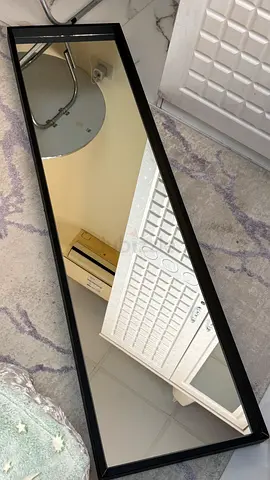 Ikea Elegant Full-Length Mirror with Sleek Black Frame