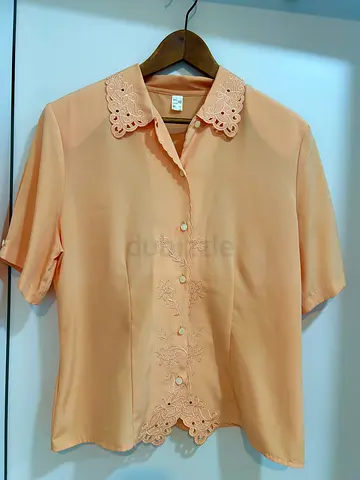 Charming Peach Lace Blouse