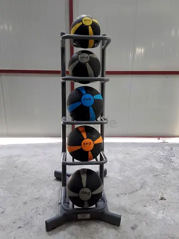 Multi-Weight Medicine Ball Set with Stand