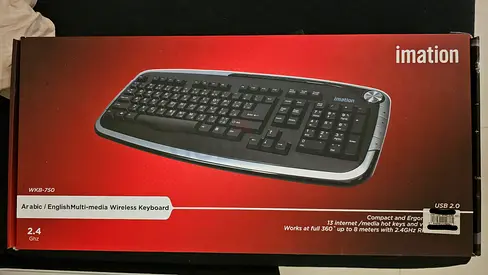 Imation 2.4 GHz Wireless Keyboard (Arabic/English) - Compact and Ergonomic