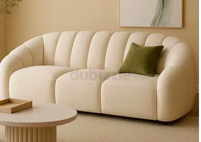 Srylish cozy 3 seater beige colour sofa