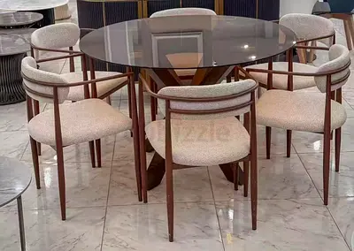 Stylish Round Dining Table with Comfortable Chairs