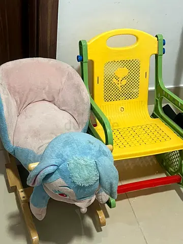 Colorful Baby Rocker and Chair Set