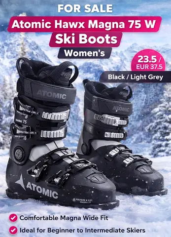 FOR SALE – Atomic Hawx Magna 75 W Ski Boots size 23.5 (EU 37.5) black / light grey