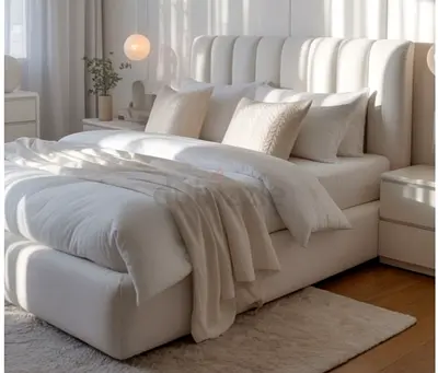 Elegant beautiful 180*200 king size white colour Bed