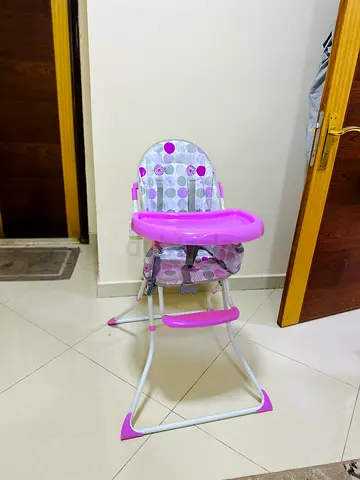 Good quality Comfortable Pink High Chair for Your Little One