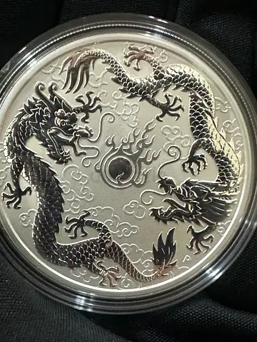 2019 Australia - Double Dragon 1 Ounce Premium Silver