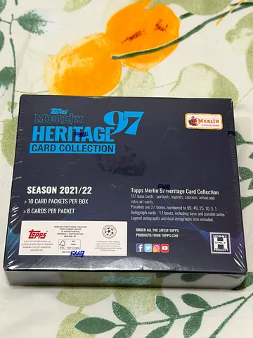 Rare 2021/22 Topps Merlin Heritage Card Collection Box