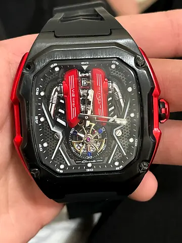 Stylish Red and Black Sports Watch