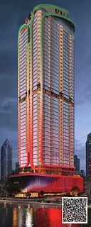 Own an apartment in Al Watan Tower with a stunning sea view overlooking Ajman Corniche, with no down