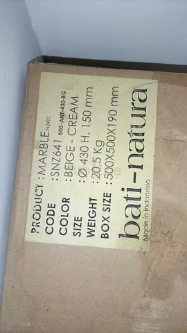 Luxury Natural Marble Wash Basin – Above Counter (New)