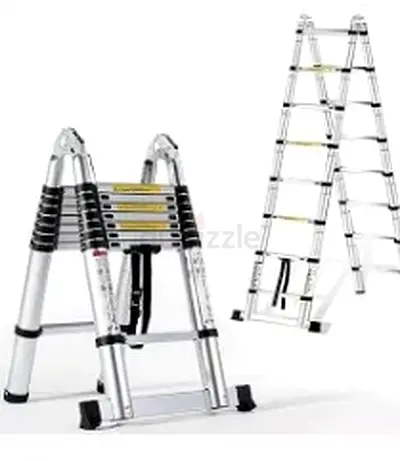 Sturdy and Compact Folding Ladder telescopic ladder 1.9+1.9 Meter A,Stright 3.8m