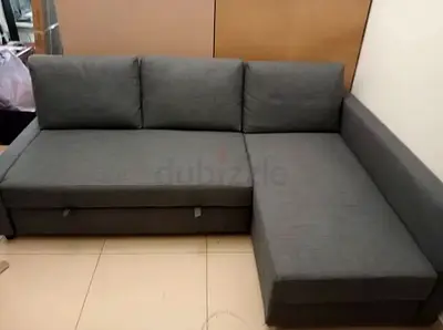 Comfortable Grey Corner Sofa bed with Storage