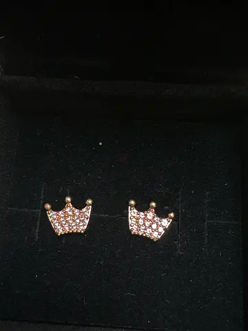 Pandora Pink Stud Crown Earrings