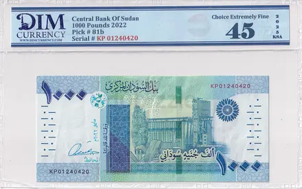 Sudan Banknote 1000 pound 2022 60 AED