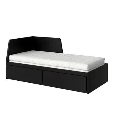 Ikea Modern Black Bed with Storage