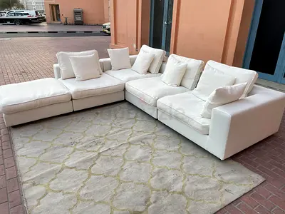 Marina home feather filled Sofa with footstool