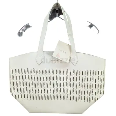 Stylish Donna Karan White Tote Bag