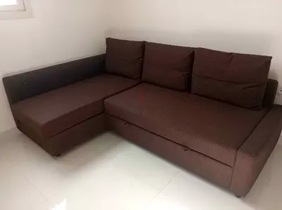 Comfortable Brown L-Shaped Sofa bed